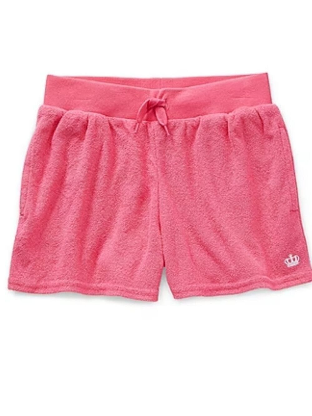 JUICY BY JUICY COUTURE PLUS PULL-ON SHORTS IN COLOR CARMINE ROSE, XL, 2X, & 3X